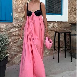 NWT COMMENSE Halter Strap Long Dress SZ small